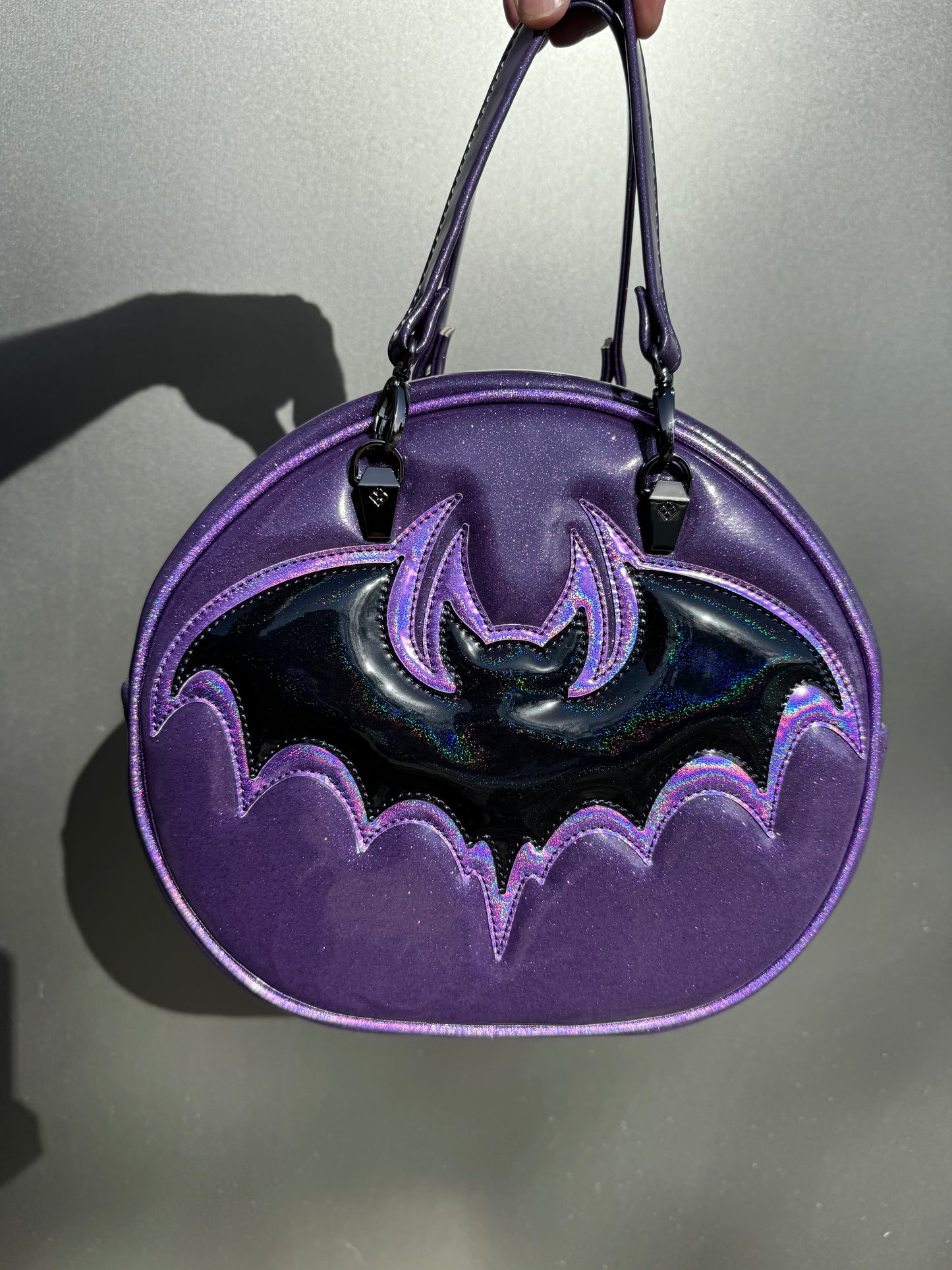 Bat Cruiser - Eggplant Glitter & Lavender & Oil Slick Fine Glitter Holo Bat