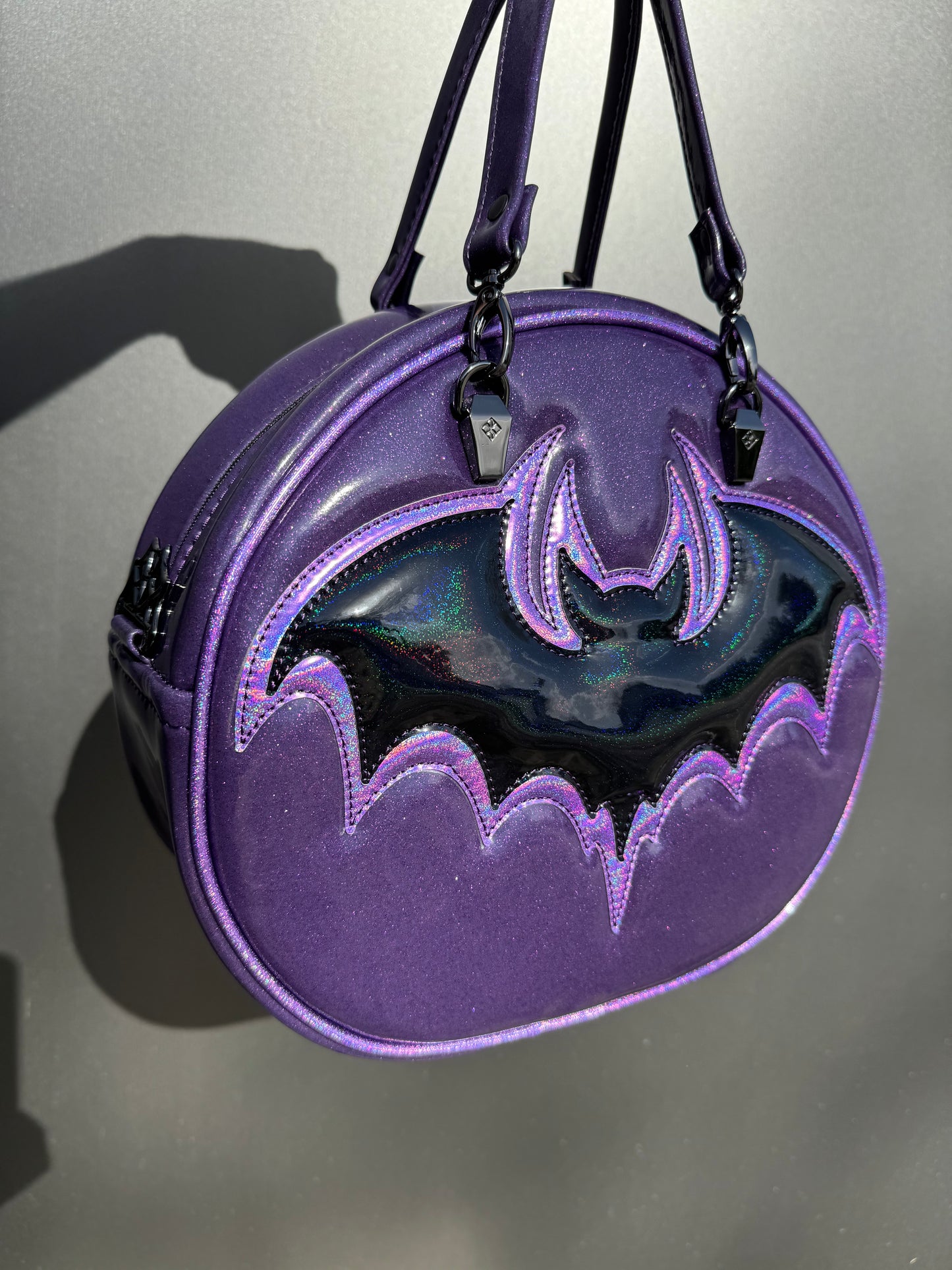 Bat Cruiser - Eggplant Glitter & Lavender & Oil Slick Fine Glitter Holo Bat