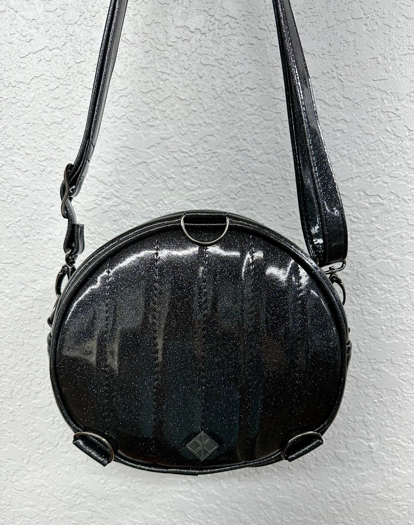 xX Eye BACKPACK/Crossbody - Black Glitter with Green Holo Glitter *PRE-ORDER