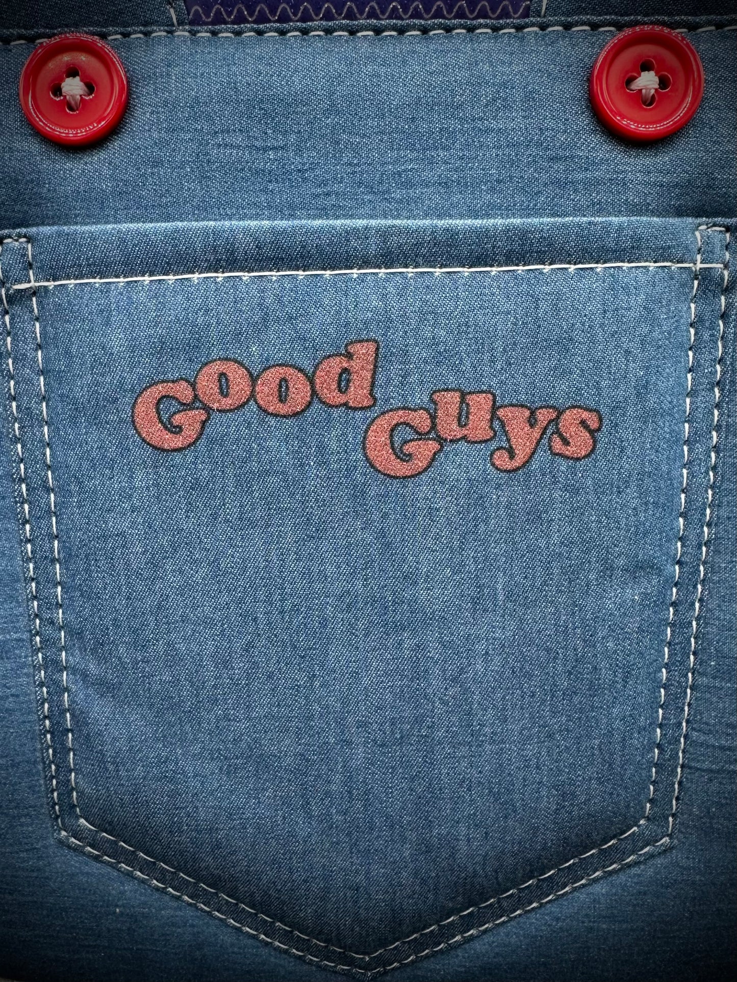 Good Guys Overalls - Mini Bopper - Ruby Red Glitter