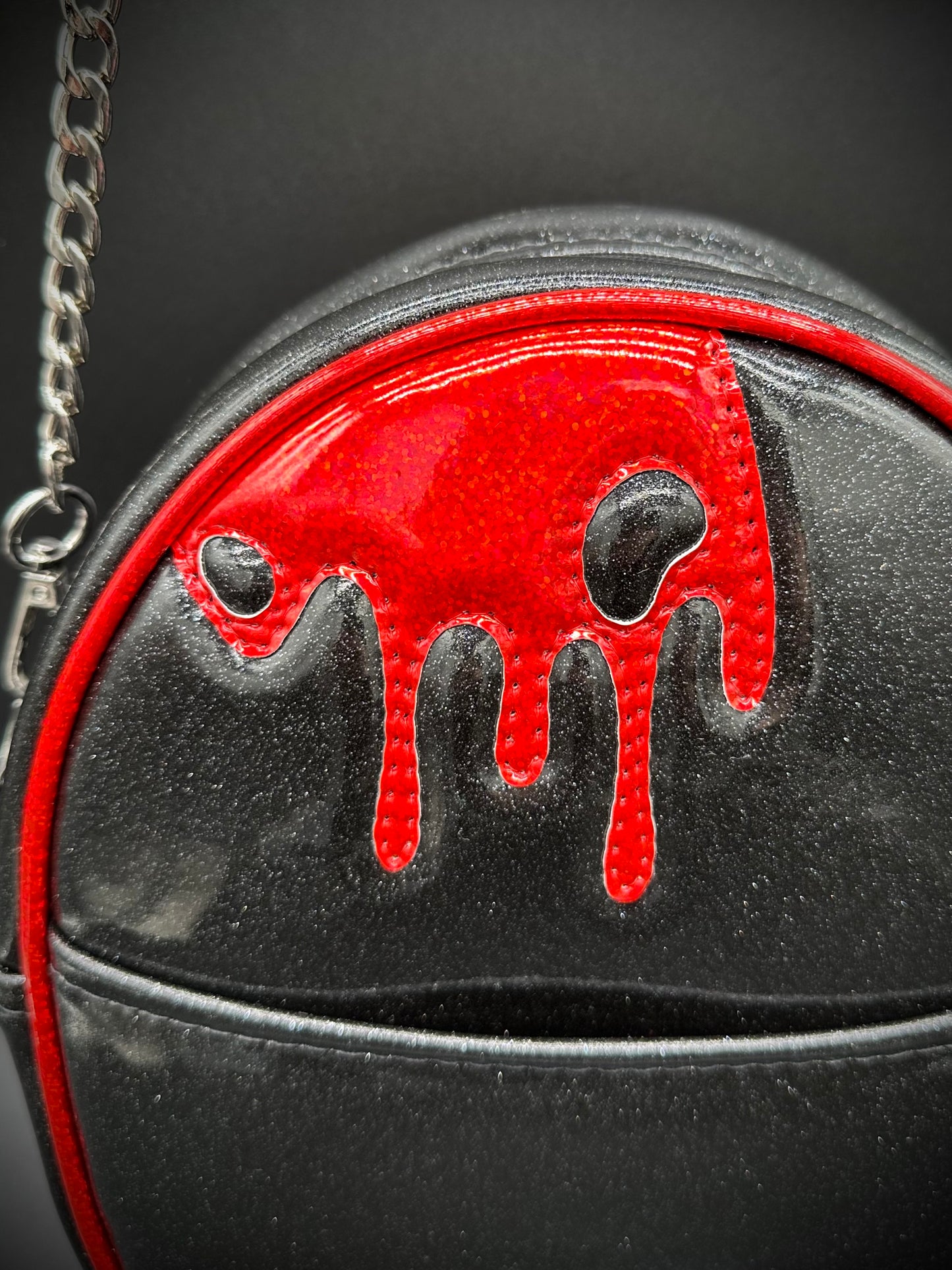 Bloody Hockey Mask - Black Glitter and Holo Vinyl