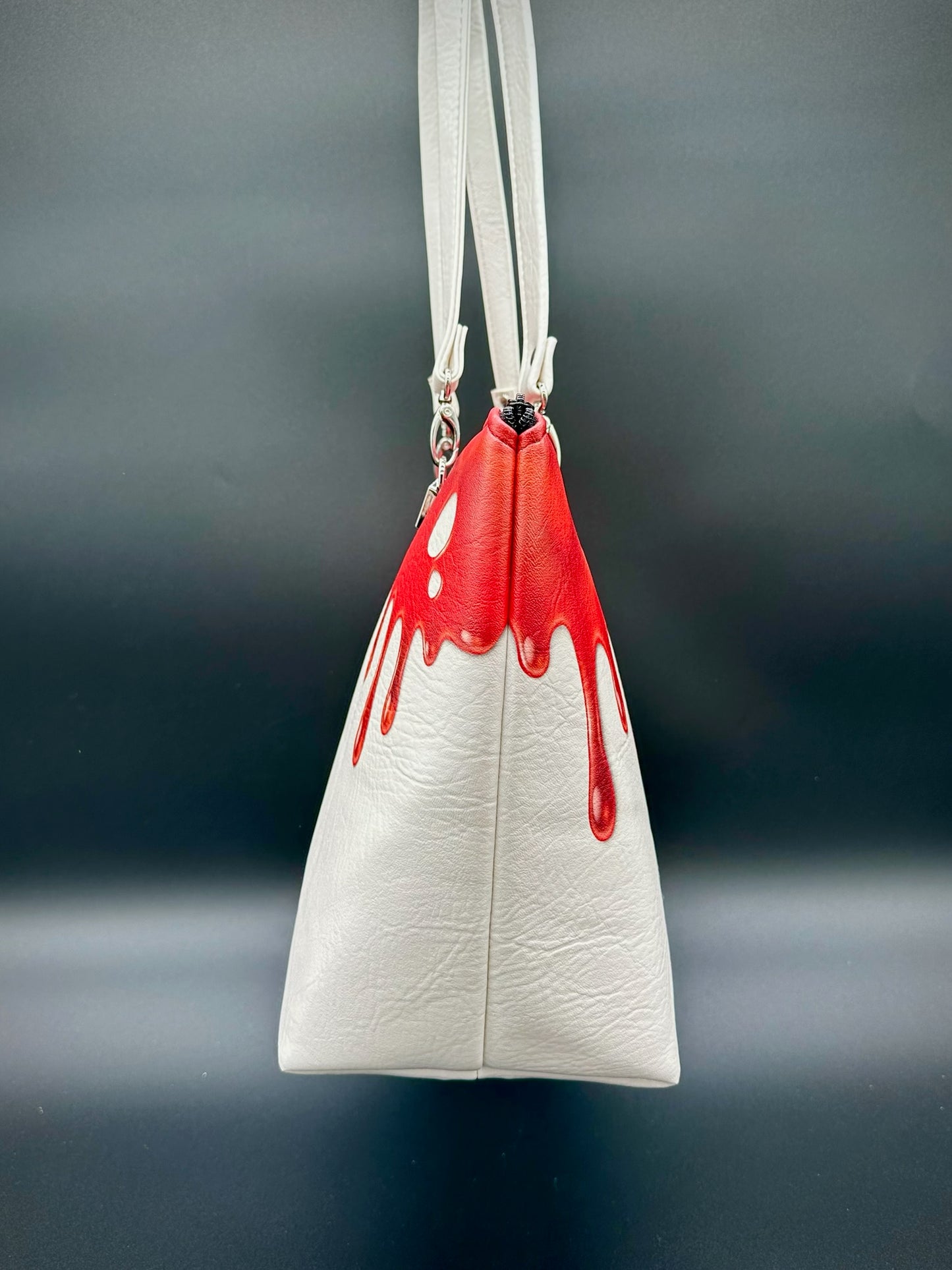 Tote - Blood Drip on White Pearl Vinyl