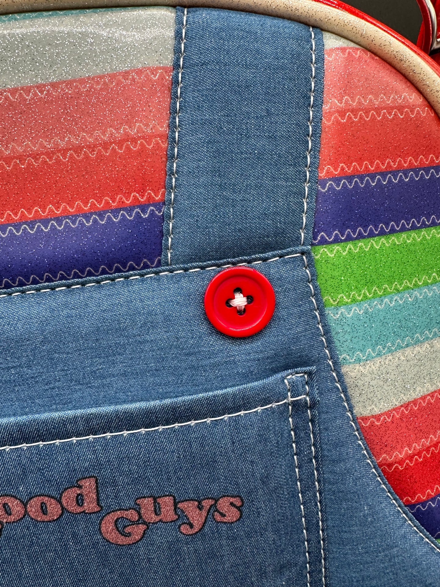 Good Guys Overalls - Mini Bopper - Ruby Red Glitter