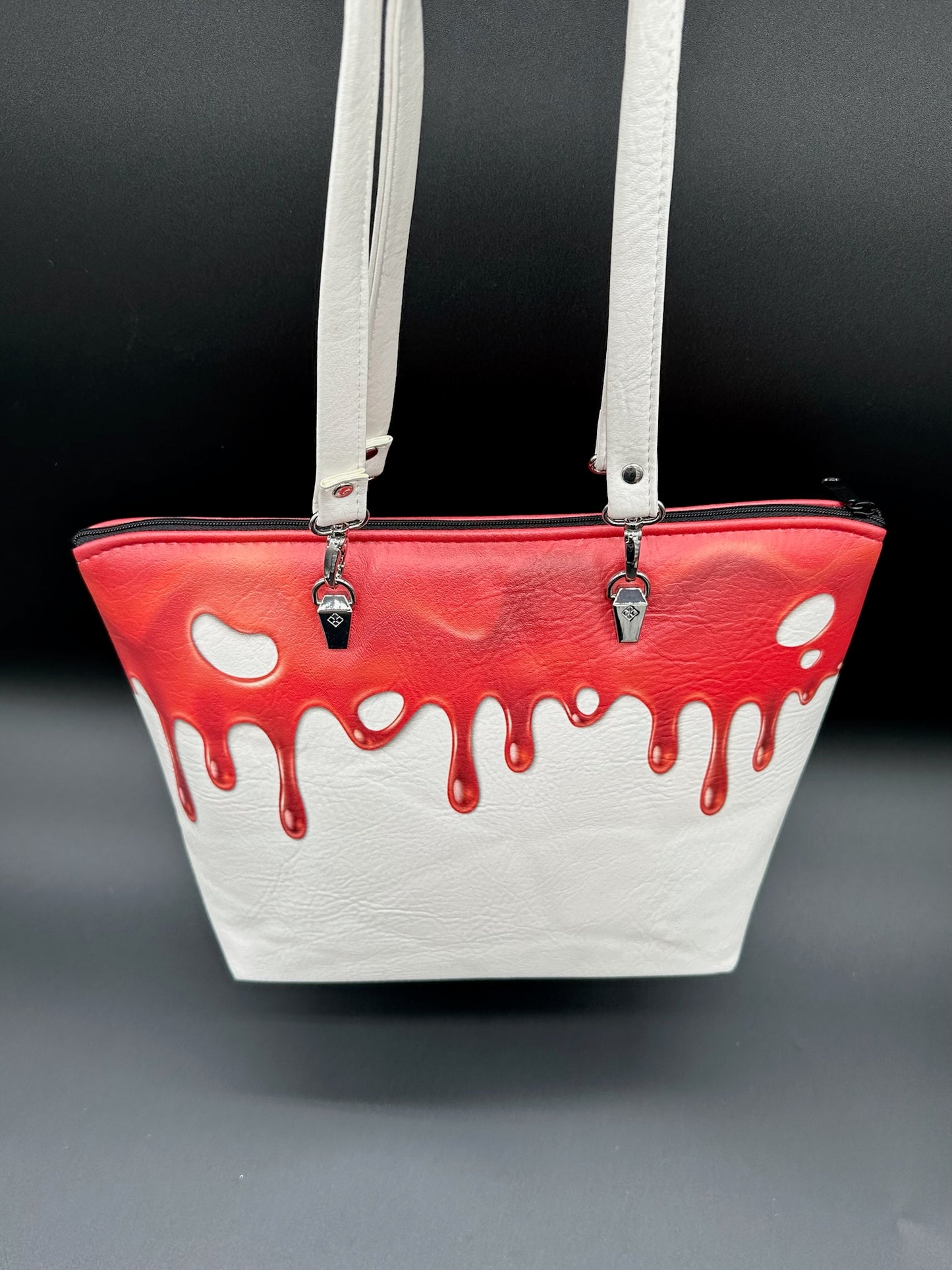 Tote - Blood Drip on White Pearl Vinyl