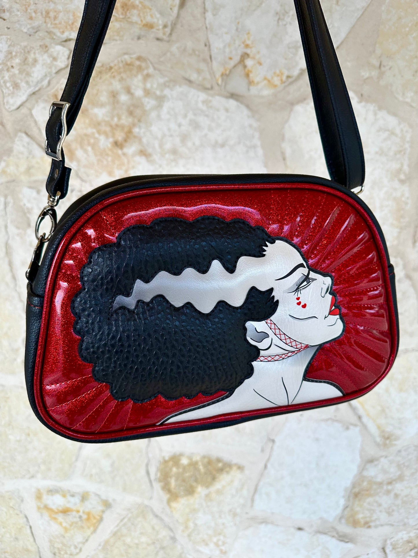 Valentine Bride Moxie - Blood Red Glitter & Symphony Black - Collab with Ally Cat