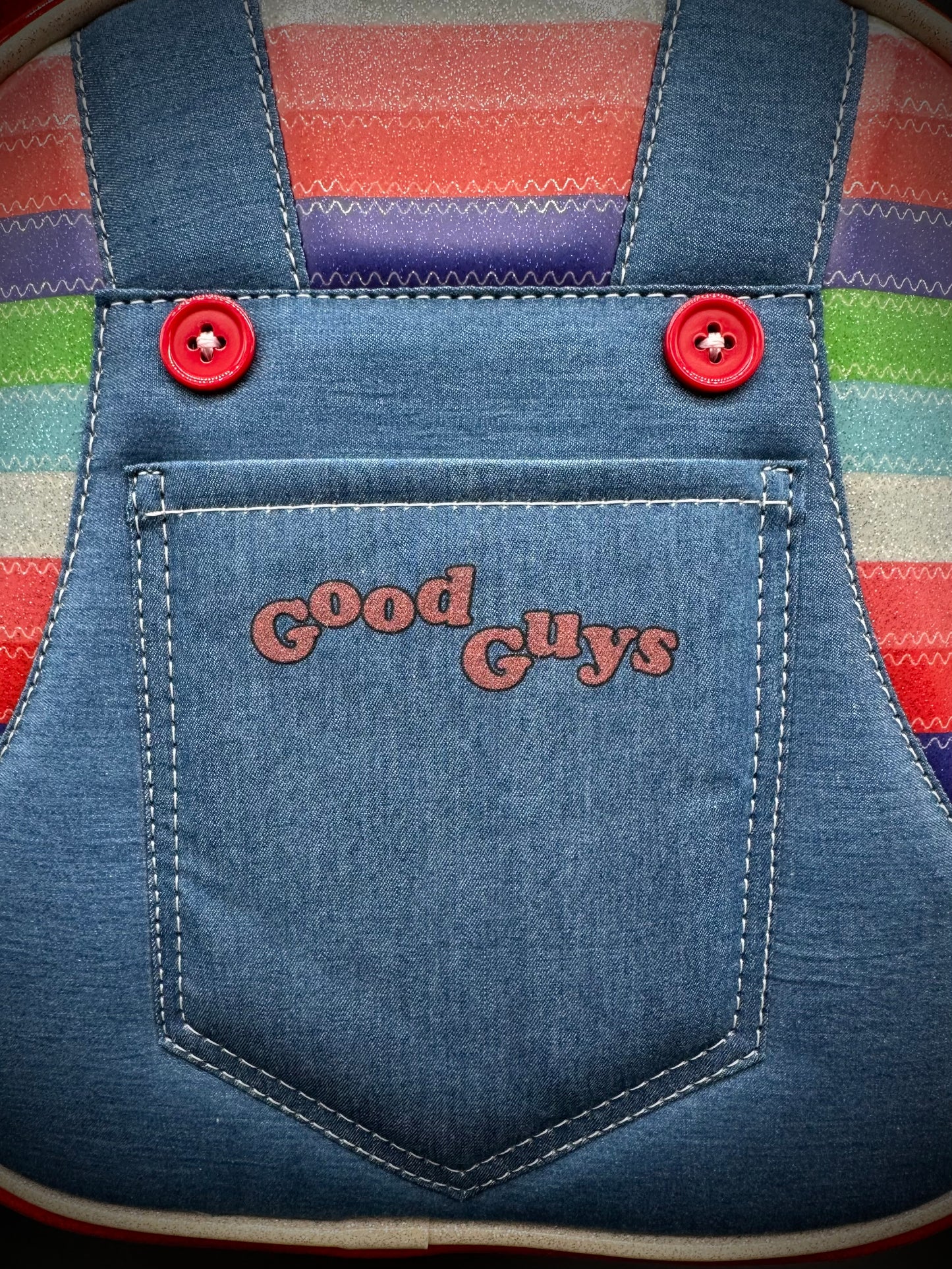 Good Guys Overalls - Mini Bopper - Ruby Red Glitter