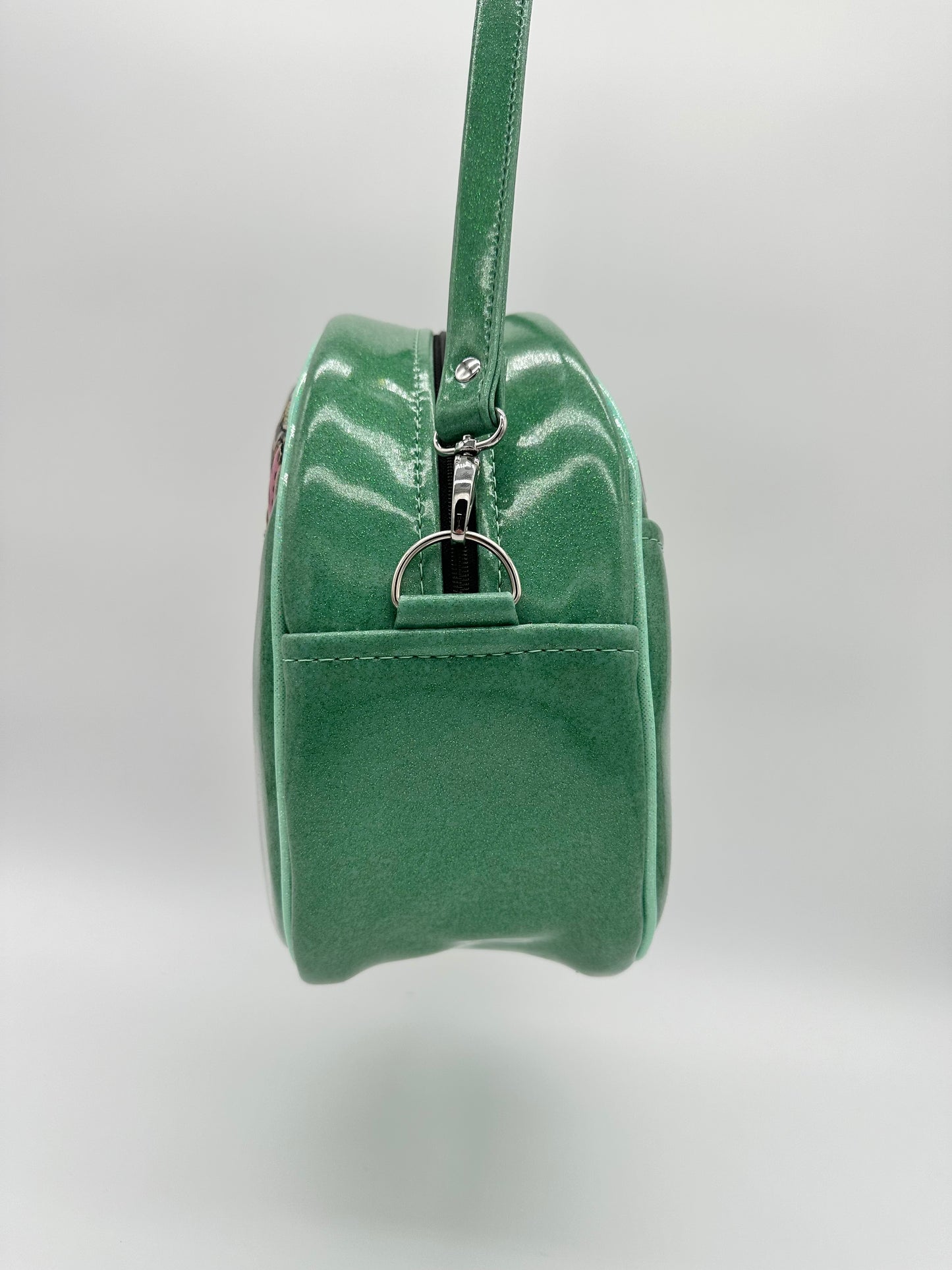 Cleopard - Mint Glitter Vinyl with Printed Leopard