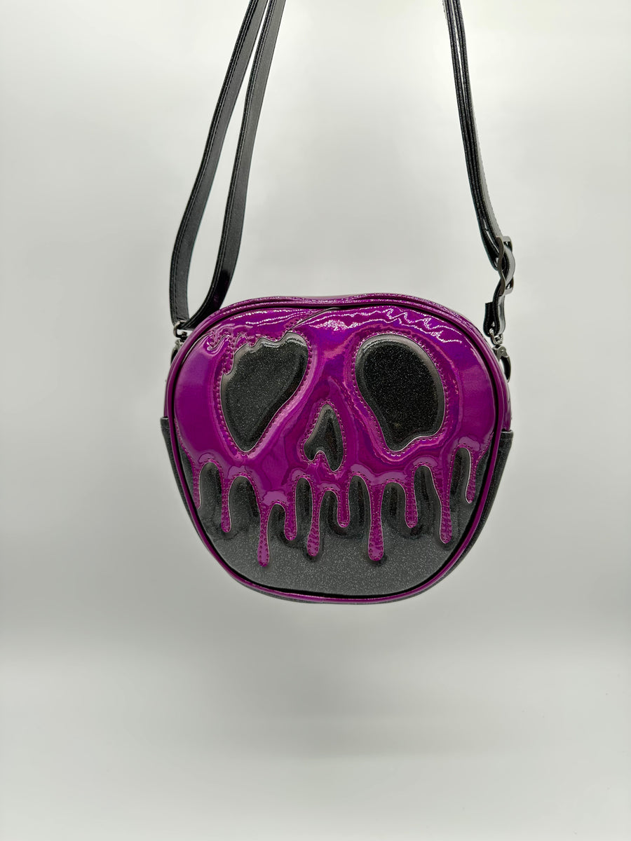 Poison Apple Bag Black Glitter and Plum Fine Glitter Holo Double K