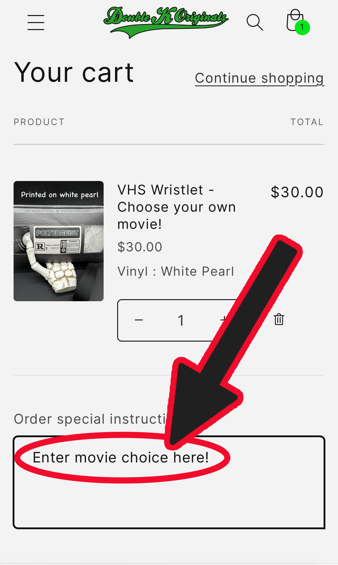 VHS Wristlet - Choose your own movie!