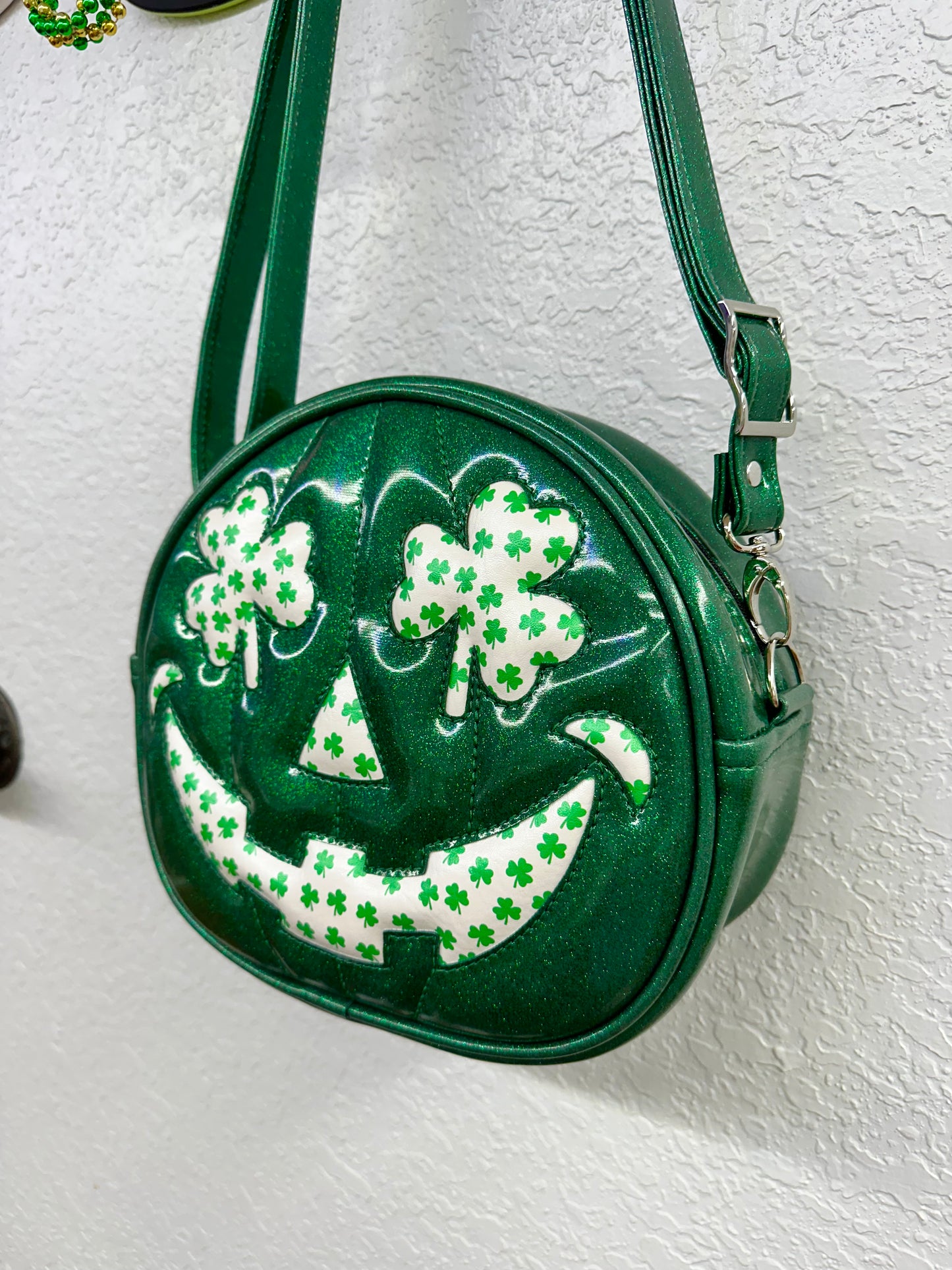 Shamrock Patty O'Lantern MID Cruiser - Green Glitter and Printed Clovers