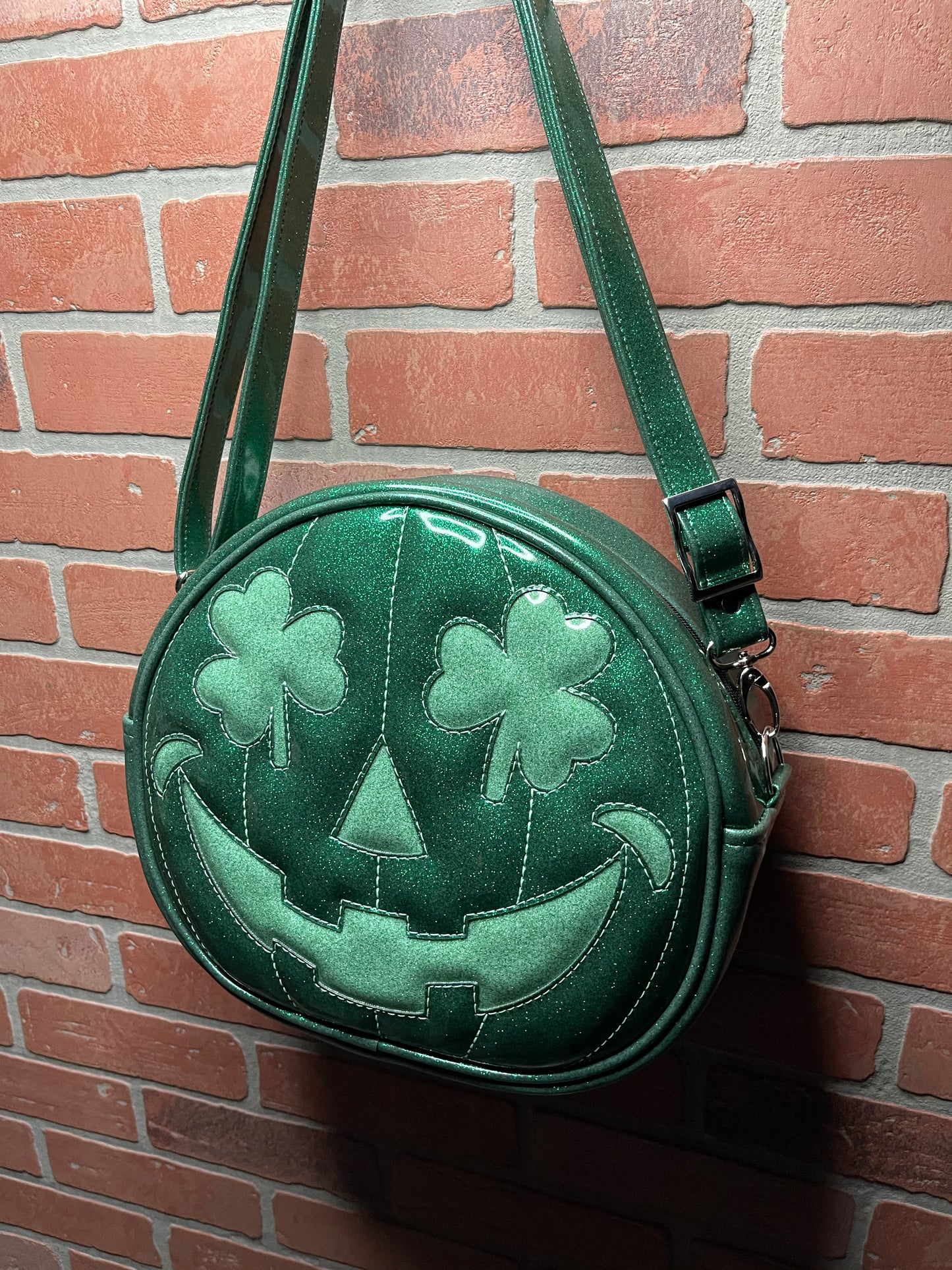 Emerald Green and Mint Green Shamrock Patty O'Lantern Cruiser Bag