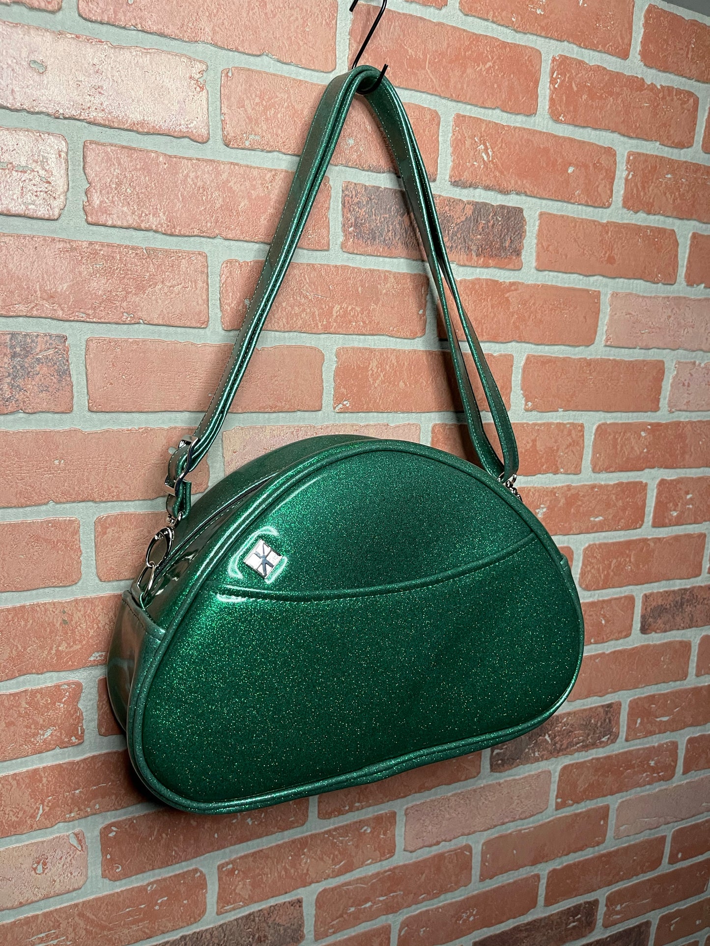 Green Glitter and Lime Pearl Shamrock Patty O'Lantern Bowler Bag *NOT AVAILABLE UNTIL MARCH 12, 2021 AT 7:30pm CST*