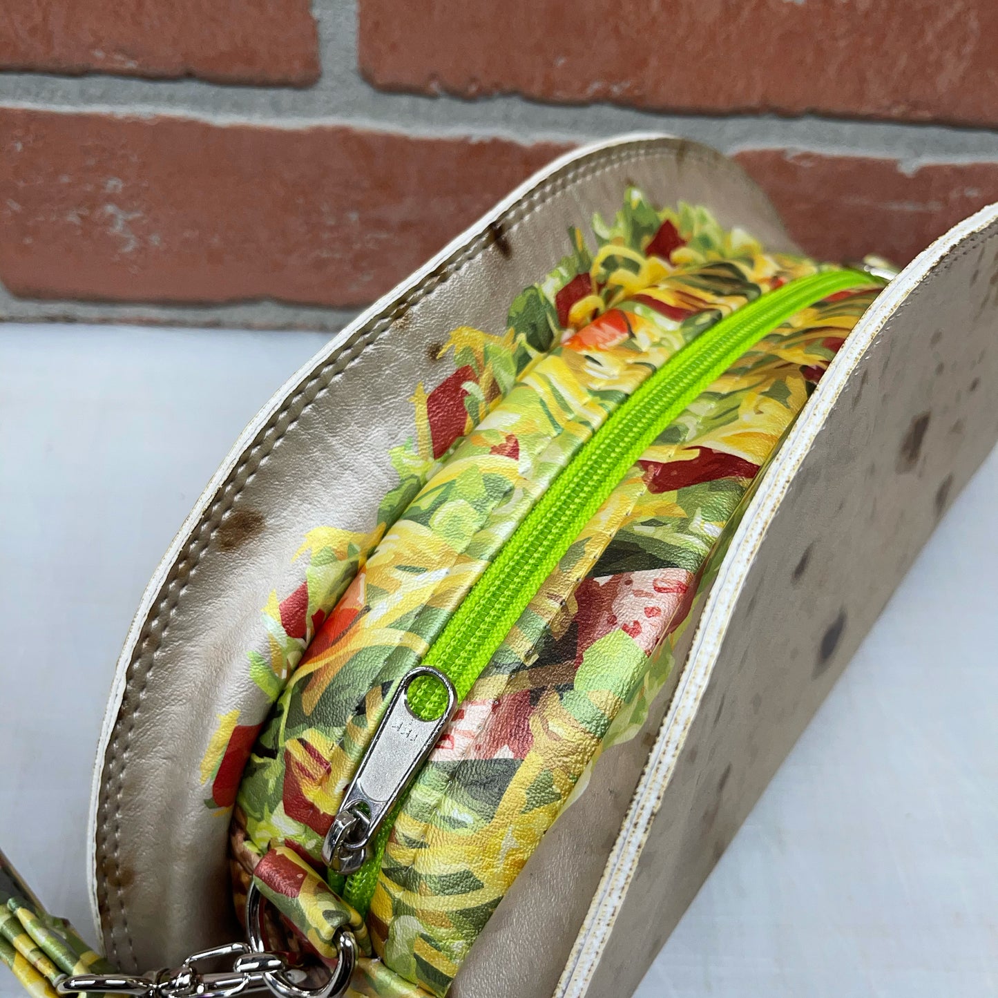 Taco Shaped Wristlet/Clutch - Pearl Taco