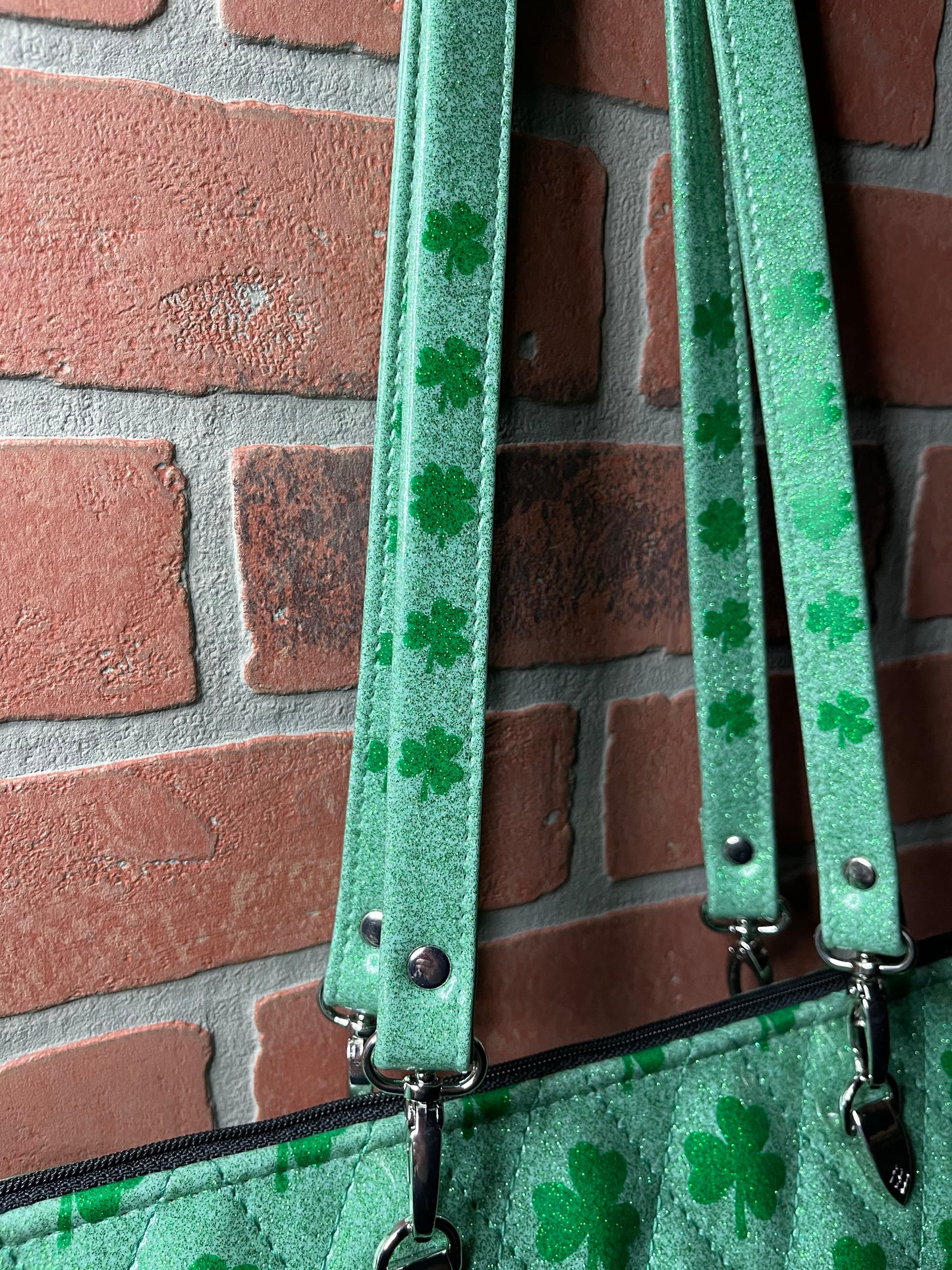 Mint Green Shamrock Tote Bag