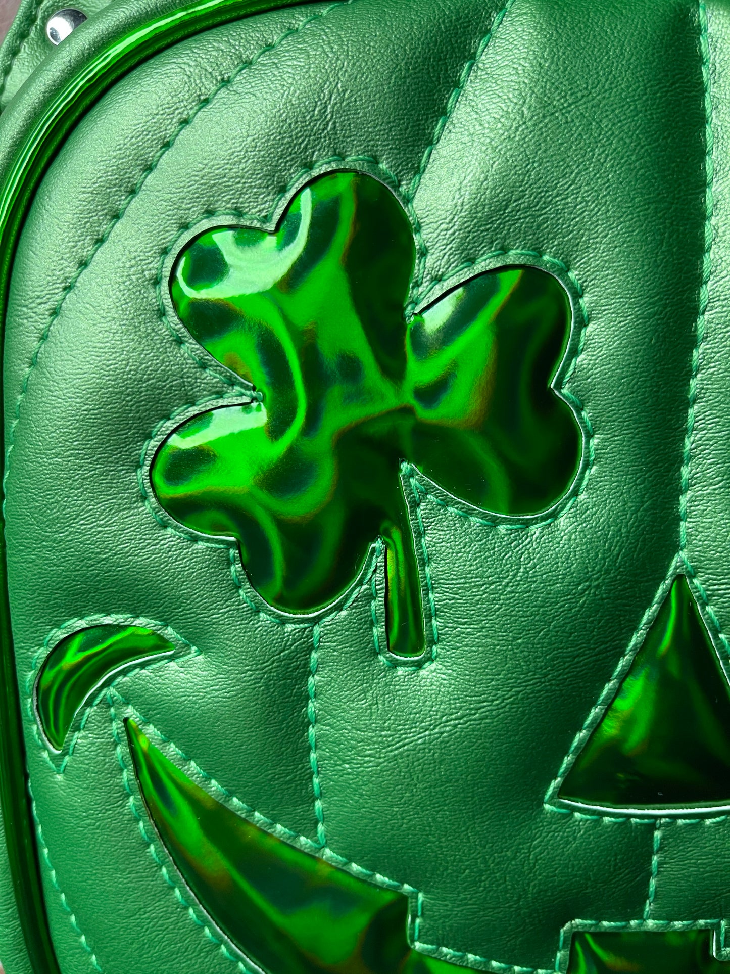 Lime Pearl and Green Holo Shamrock Patty O'Lantern Mini Square Bag *NOT AVAILABLE UNTIL MARCH 12, 2021 AT 7:30pm CST*