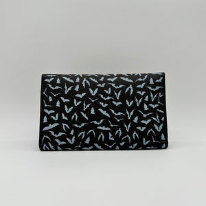 TALLER Doublewide Wallet - Medium Print Bats on Black Symphony Vinyl