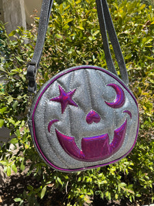 Silver and Purple Glitter Holo Starry Moon Pumpkin *PRE-ORDER