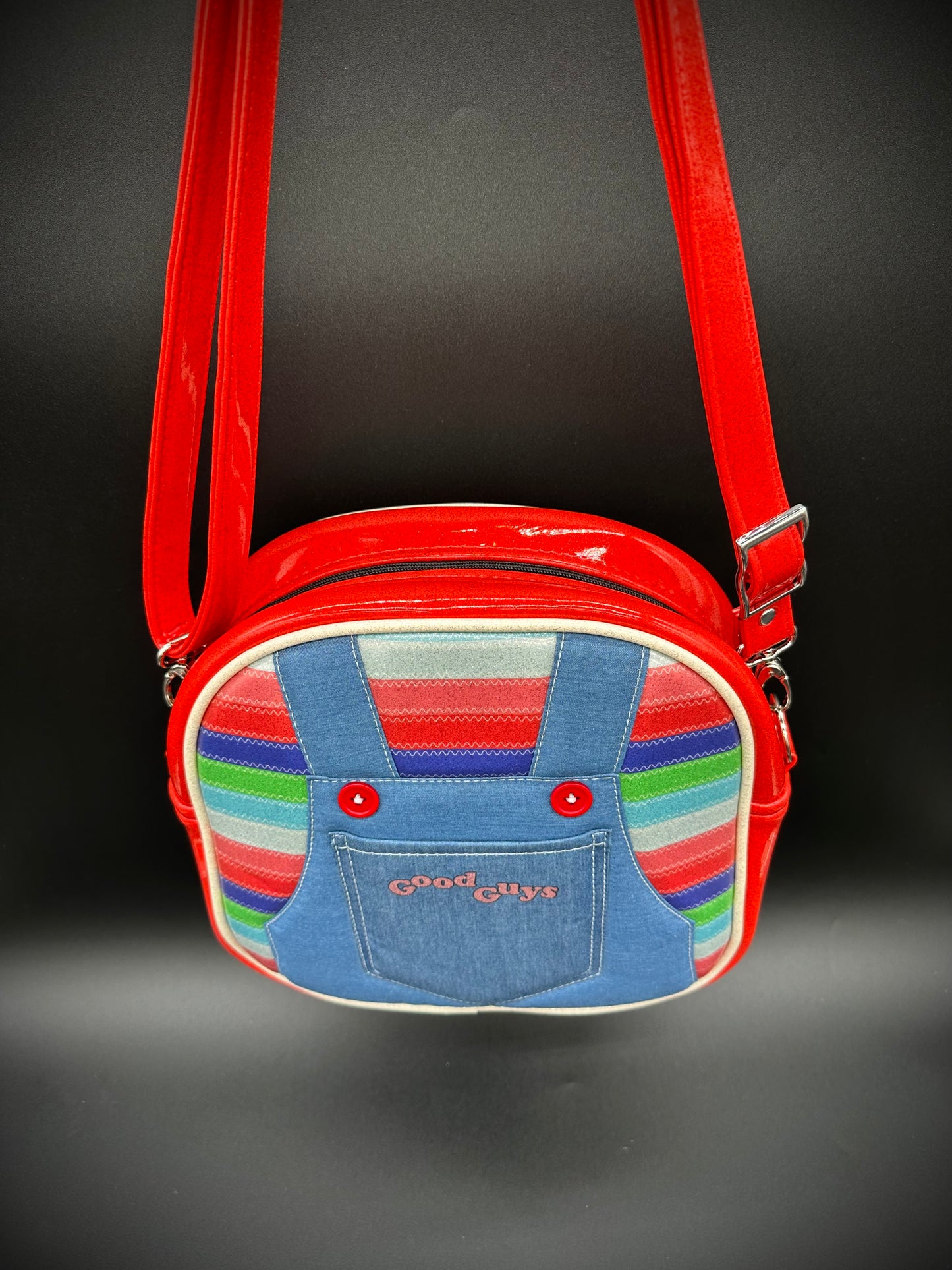 Good Guys Overalls - Mini Bopper - Ruby Red Glitter