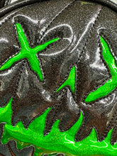 xX Eye BACKPACK/Crossbody - Black Glitter with Green Holo Glitter *PRE-ORDER