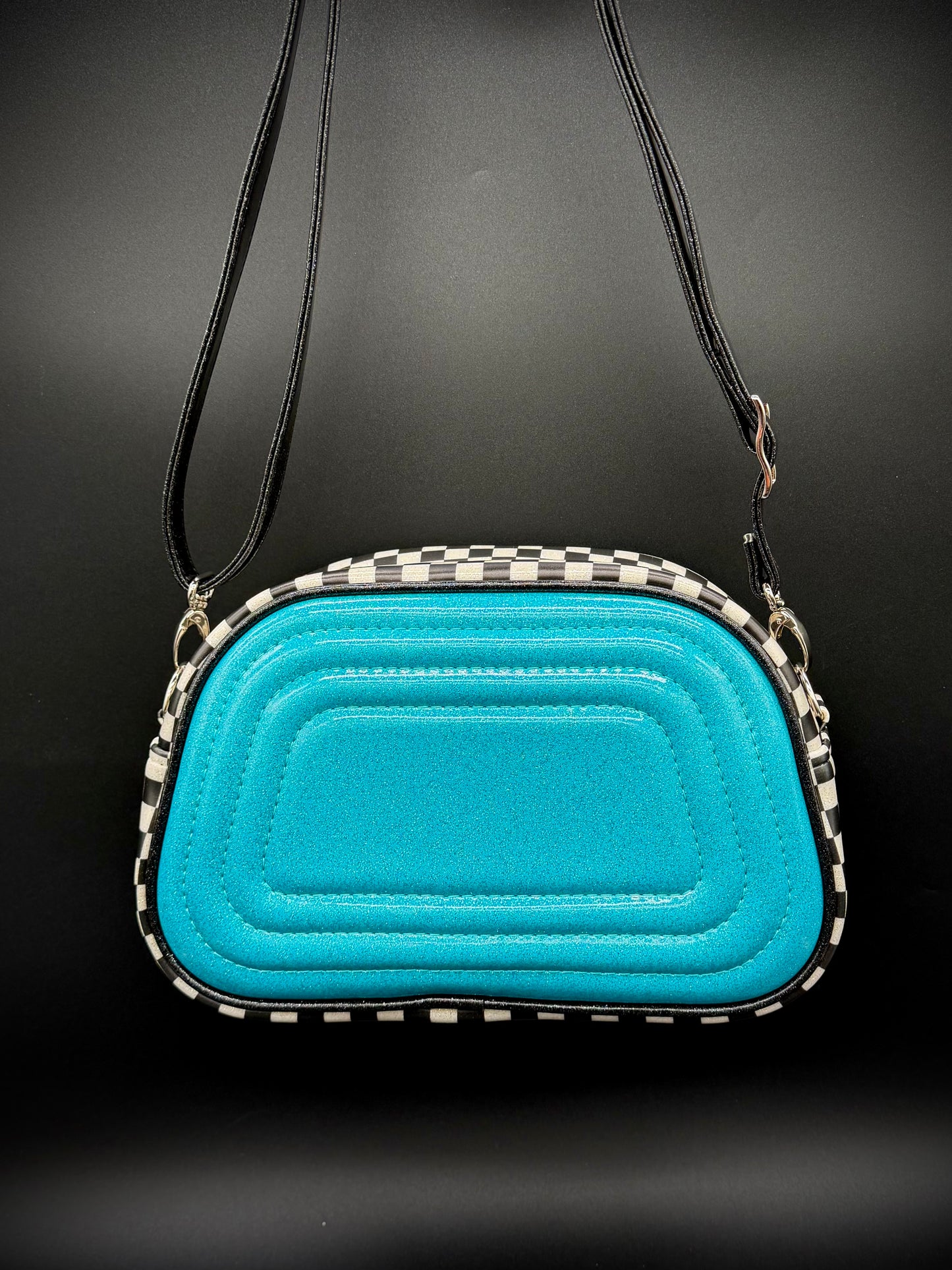 Mini Moxie - Sky Glitter & UV Printed Checkers