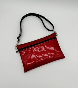 Hip Pack - Blood Red Glitter Vinyl With 3 Center Pleats *IN-STOCK*