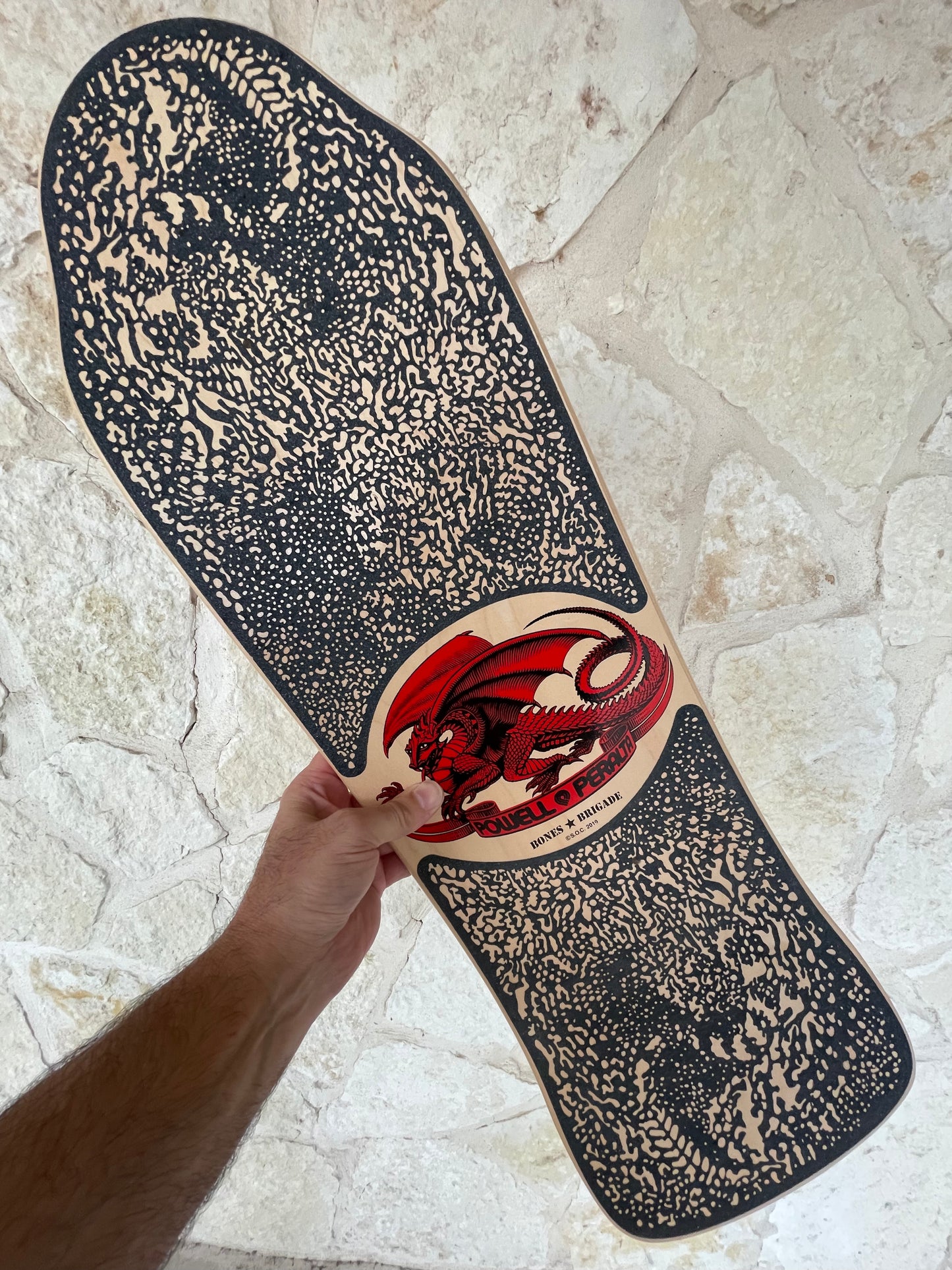 McGill Snakeskin Grip Tape - For Bottlenose Deck with Dragon Top Graphic