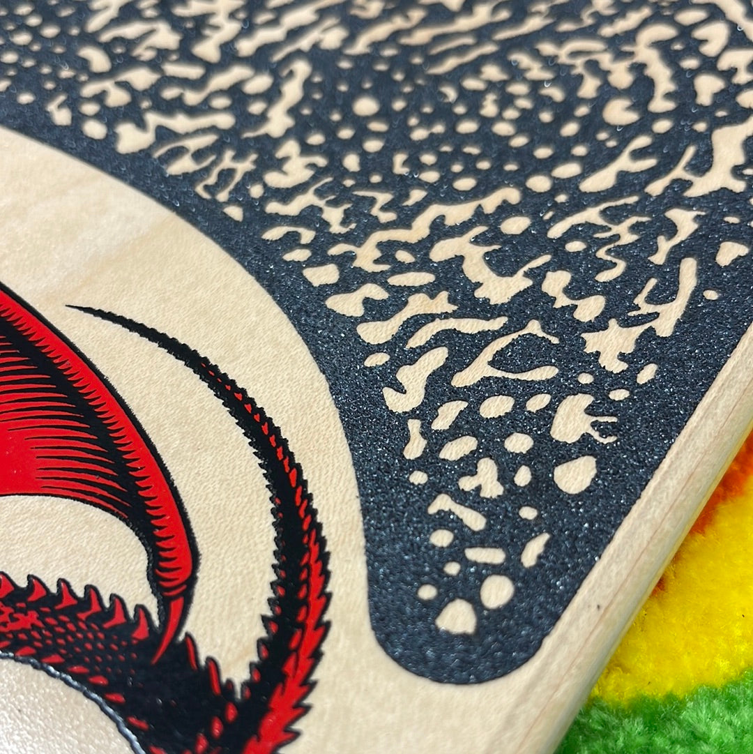 McGill Snakeskin Grip Tape - For Bottlenose Deck with Dragon Top Graphic