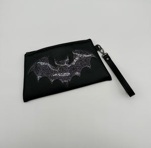 Angled Wristlet - Heidi Black - Extra Glitter Black Bat