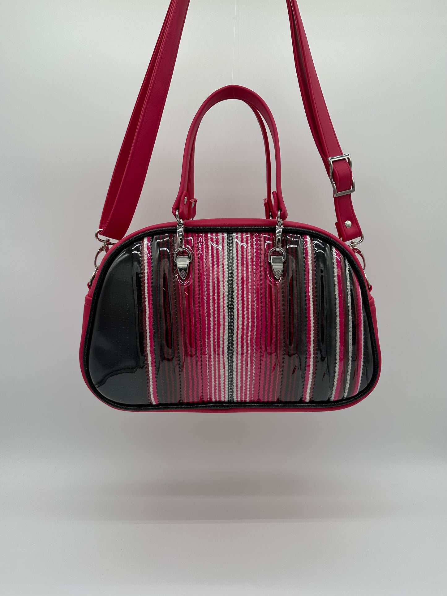 Moxie - Pink & Black Serape with Hibiscus Matte Vinyl