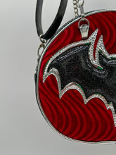 Bat Mid Cruiser - Black Extra Glitter, Red Swirl Velvet, Silver Chrome