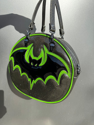 Bat Cruiser - Obsidian Glitter & Lime Glitter with Black Chrome Bat *IN-STOCK