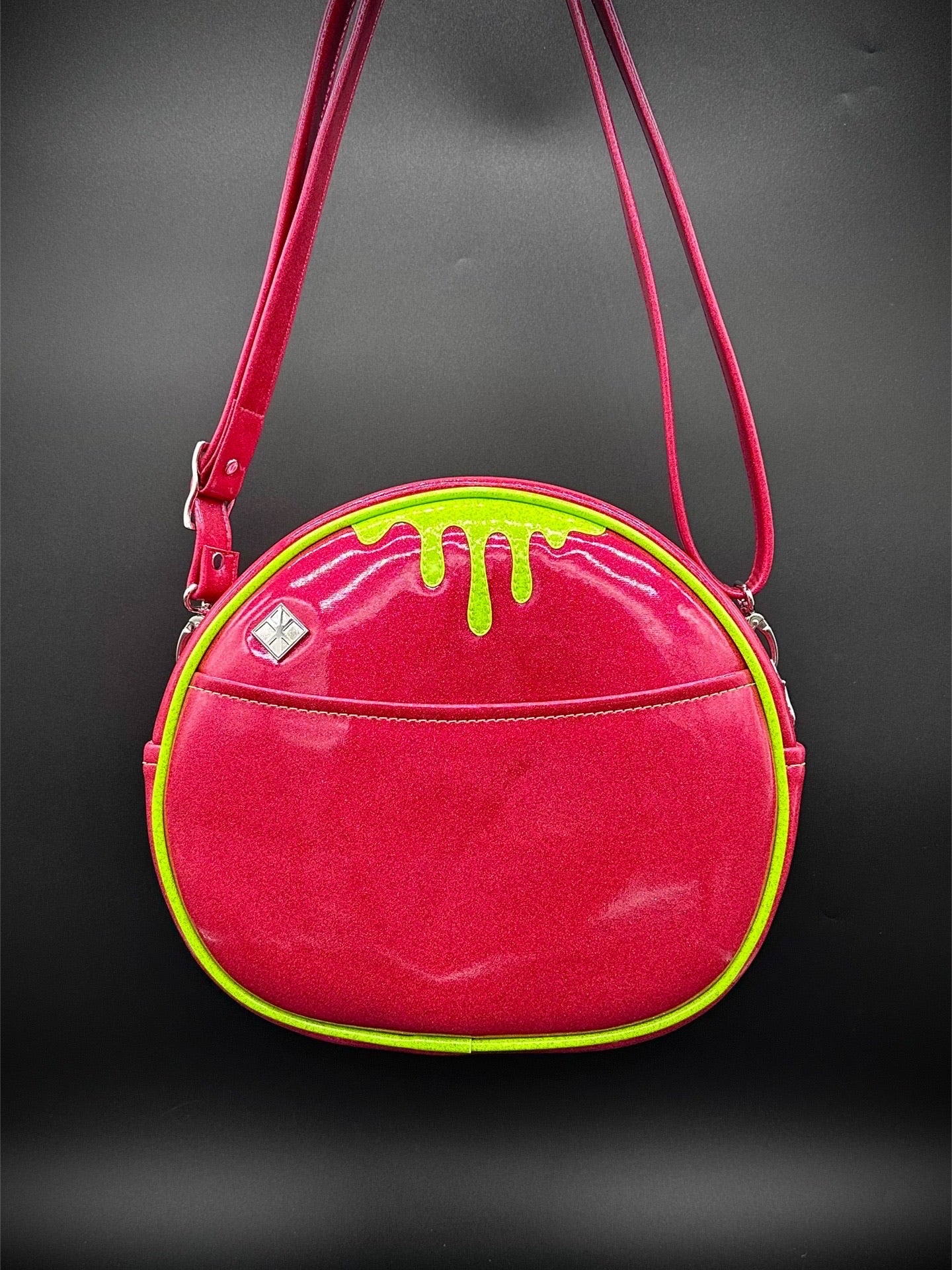 Cruiser - Mean Face - Hot Pink Glitter & Neon Lime Glitter