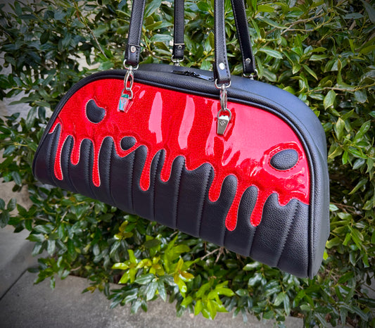 Mighty Minx - Blood Drip - Black Symphony Vinyl & Red Chunky Glitter Holo Vinyl