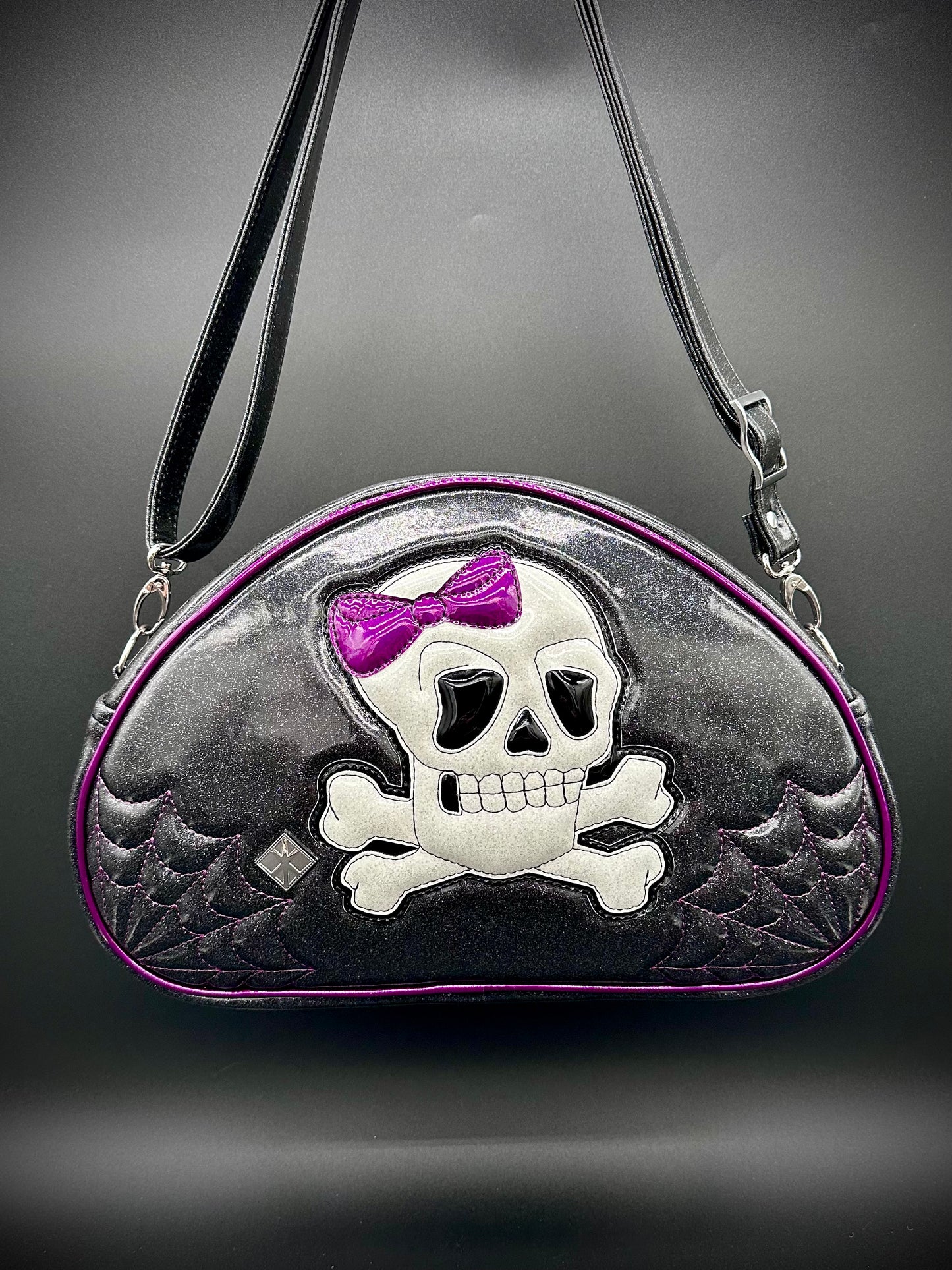 Bowler - Bow Skull & Crossbones