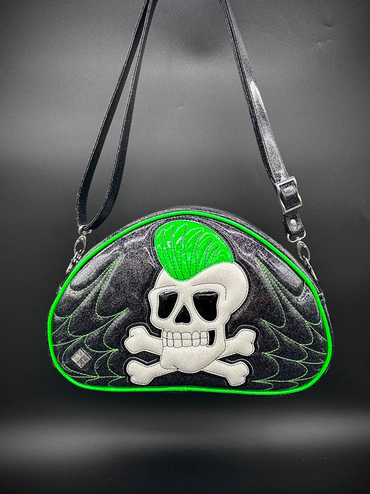 Bowler - Pompadour Skull & Crossbones