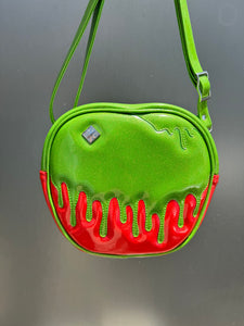 Poison Apple Bag - Lime Glitter and Ruby Red Glitter