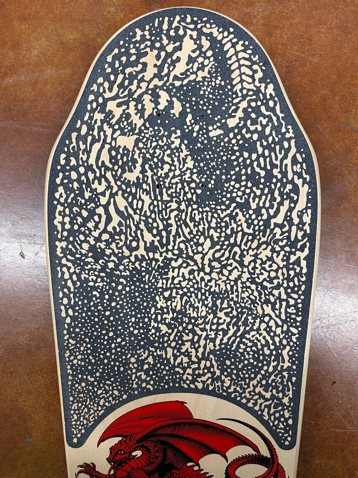 McGill Snakeskin Grip Tape - For Bottlenose Deck with Dragon Top Graphic