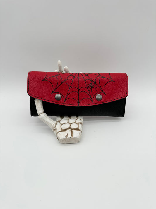 Web Doublewide Wallet - 2 Tone, Symphony Red and Symphony Black