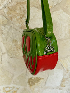 Poison Apple Bag - Lime Glitter and Ruby Red Glitter