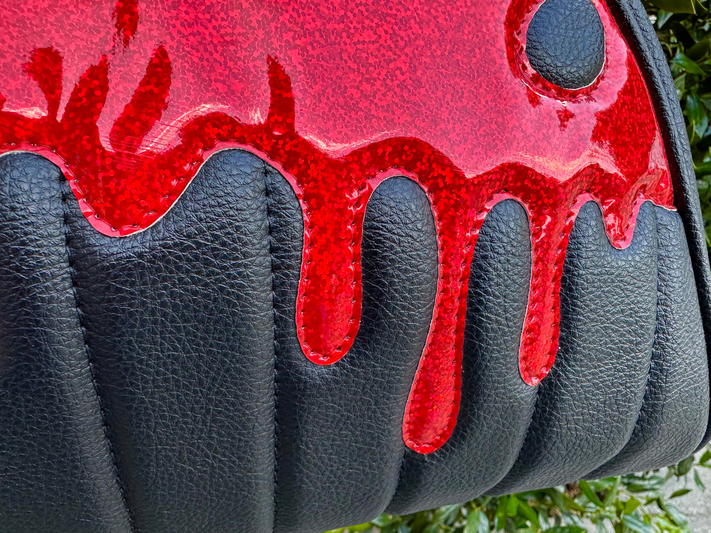 Mighty Minx - Blood Drip - Black Symphony Vinyl & Red Chunky Glitter Holo Vinyl