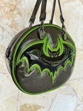 Bat Cruiser - Obsidian Glitter & Lime Glitter with Black Chrome Bat