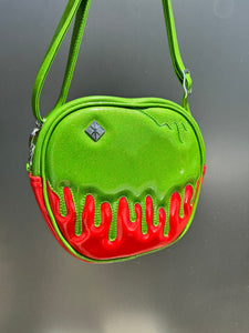 Poison Apple Bag - Lime Glitter and Ruby Red Glitter