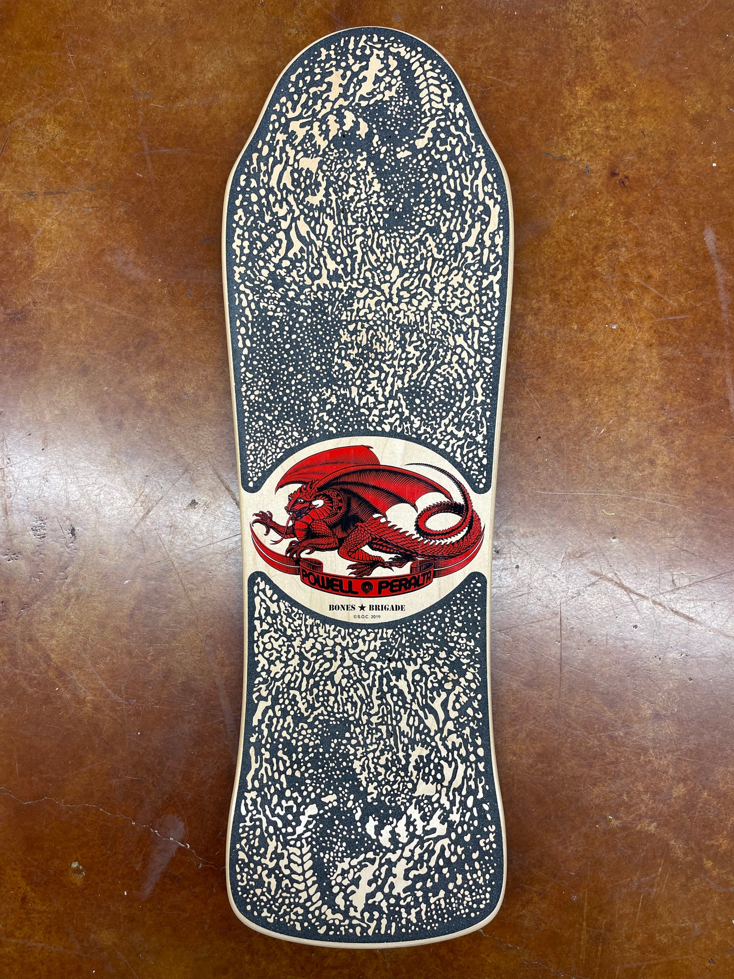 McGill Snakeskin Grip Tape - For Bottlenose Deck with Dragon Top Graphic