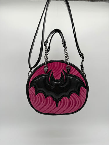 Bat Mid Cruiser - Black Glitter, Hot Pink Swirl Velvet, Black Chrome