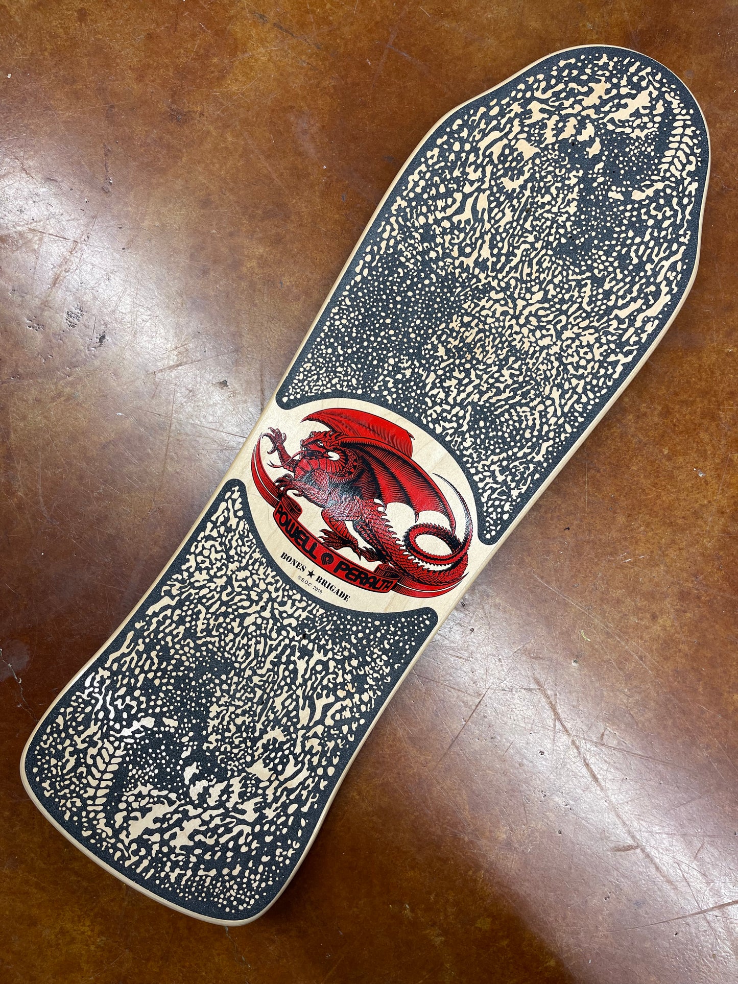 McGill Snakeskin Grip Tape - For Bottlenose Deck with Dragon Top Graphic