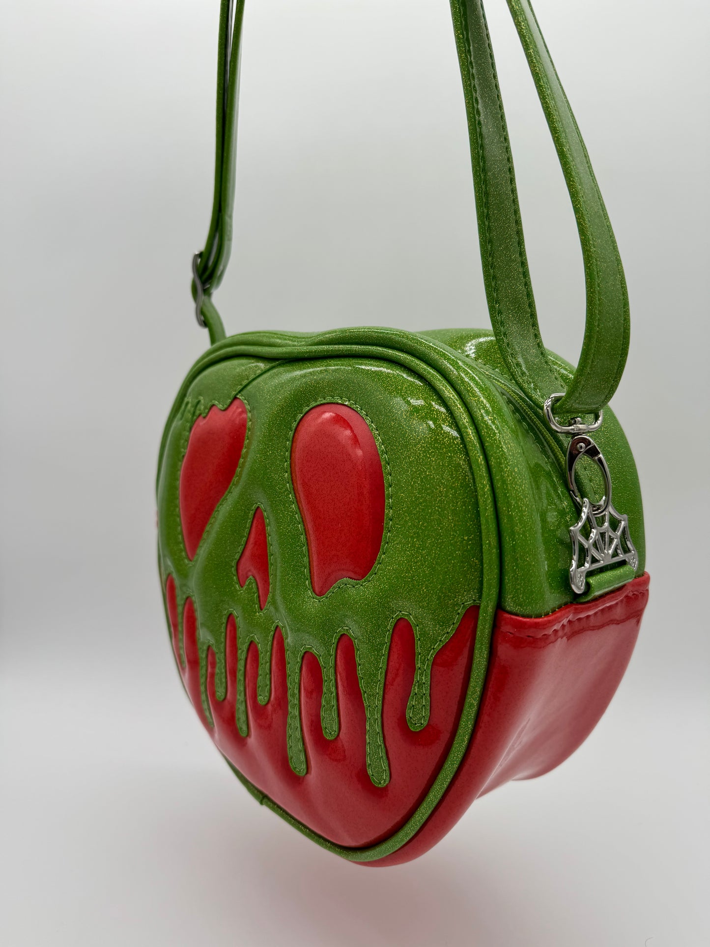 Poison Apple Bag - Lime Glitter and Ruby Red Glitter