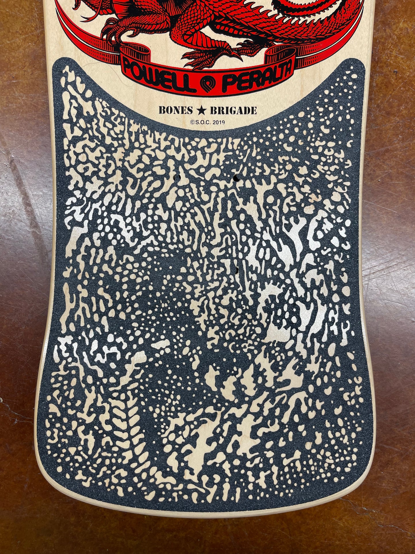 McGill Snakeskin Grip Tape - For Bottlenose Deck with Dragon Top Graphic