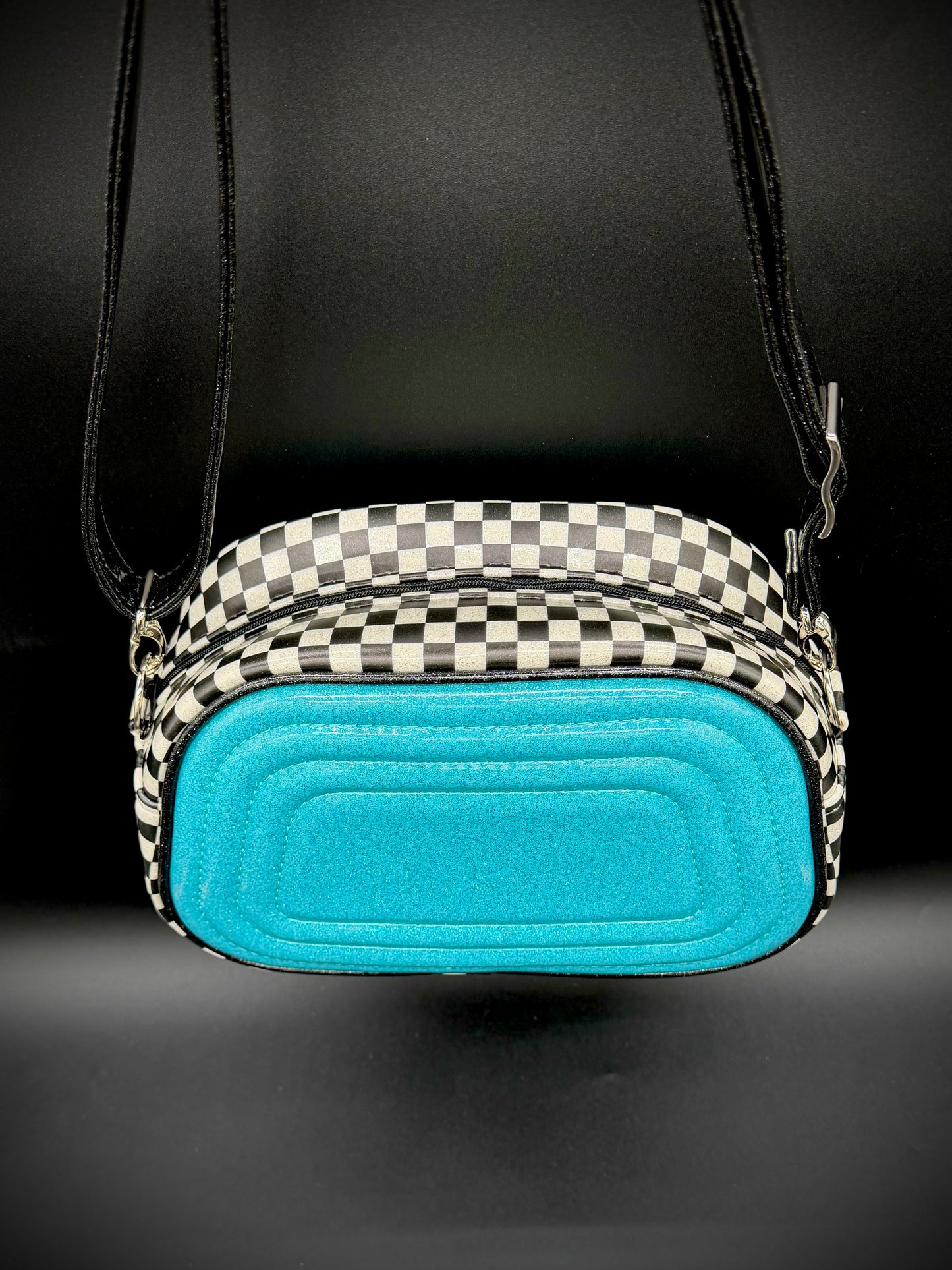 Mini Moxie - Sky Glitter & UV Printed Checkers
