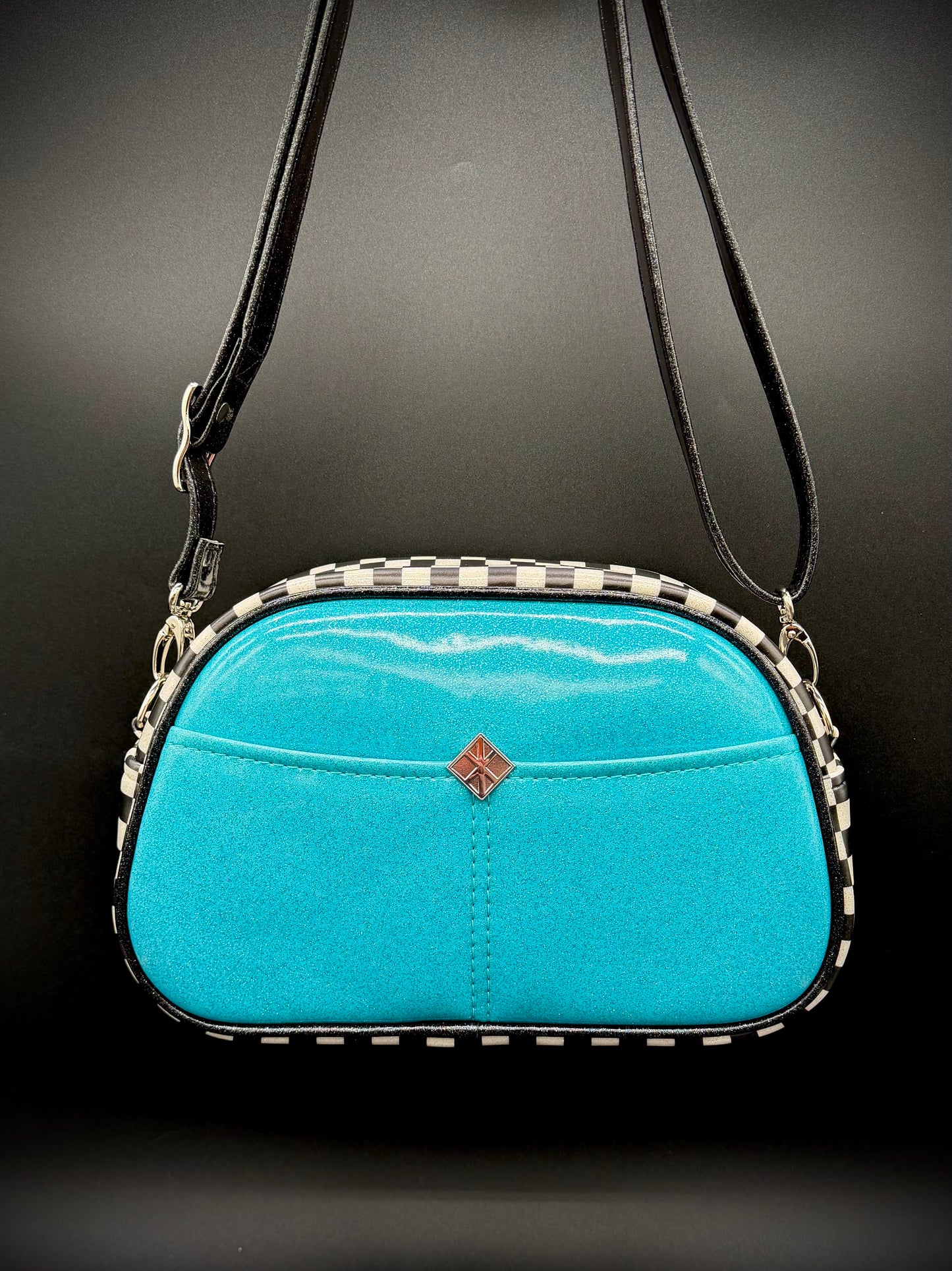 Mini Moxie - Sky Glitter & UV Printed Checkers