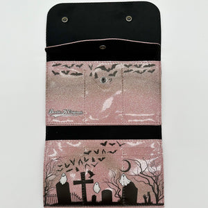 TALLER Graveyard Wallet - WITH GHOSTS - Pale Pink Glitter